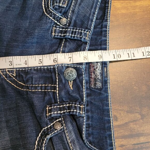 Silver Jeans Womens 27 Suki Skinny Open Button Flap Pockets Low Rise Dark Wash - Picture 10 of 13